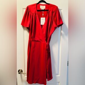 Girl meets Glam read wrap dress. Size 20. NWT.